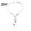 Detailliertes Design Halskette Disc Choker für Damen Vintage Fransen Münze