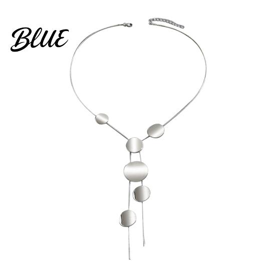 Detailliertes Design Halskette Disc Choker für Damen Vintage Fransen Münze