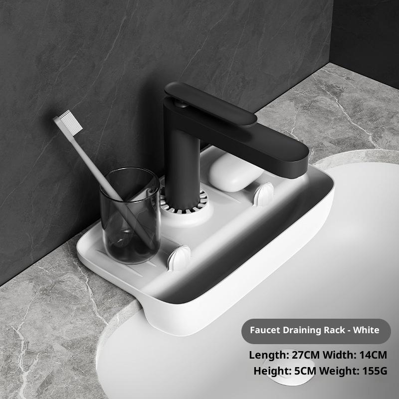 Silicone Kitchen Faucet Mat Splash Guard Sink Mat With Sponge Holder Caddy Catcher Bathroom Countertop Mat