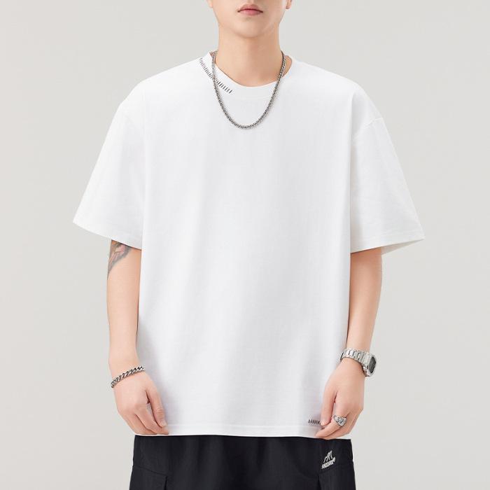 New Summer Short-sleeved T-shirt for Men Round Neck Five-point Sleeve T-shirt Versatile Casual Japanese Retro