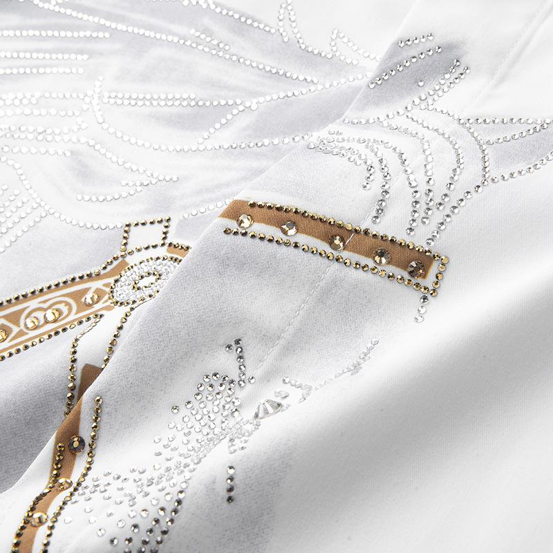 High Quality Men's Slim Anti-Wrinkle Long-Sleeve Shirt - Men's Printed Diamond Shirt