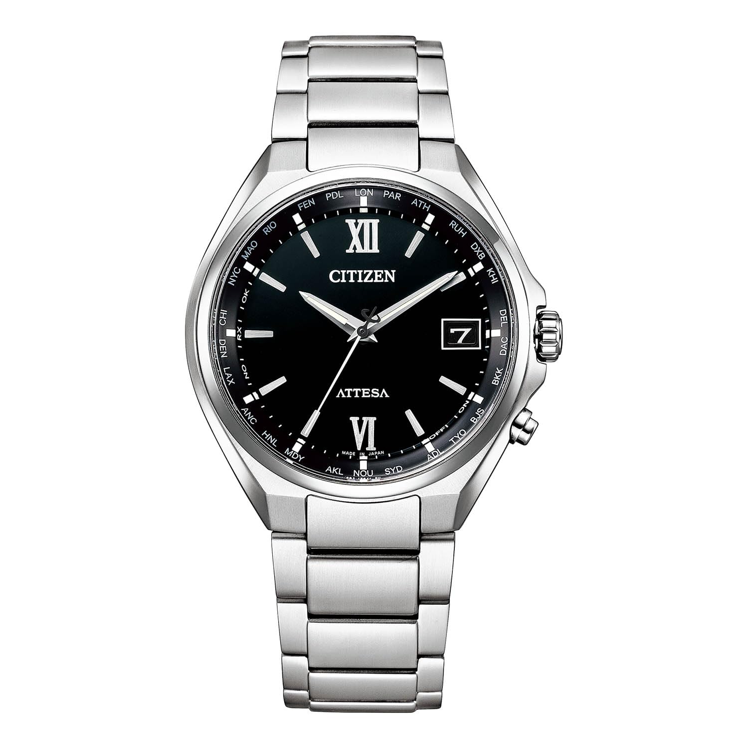 

Годинник ATTESA Waterproof Radio Solar Business Simple Second Hand Date Black Silver [Citizen] CB1120-50G для чоловіків