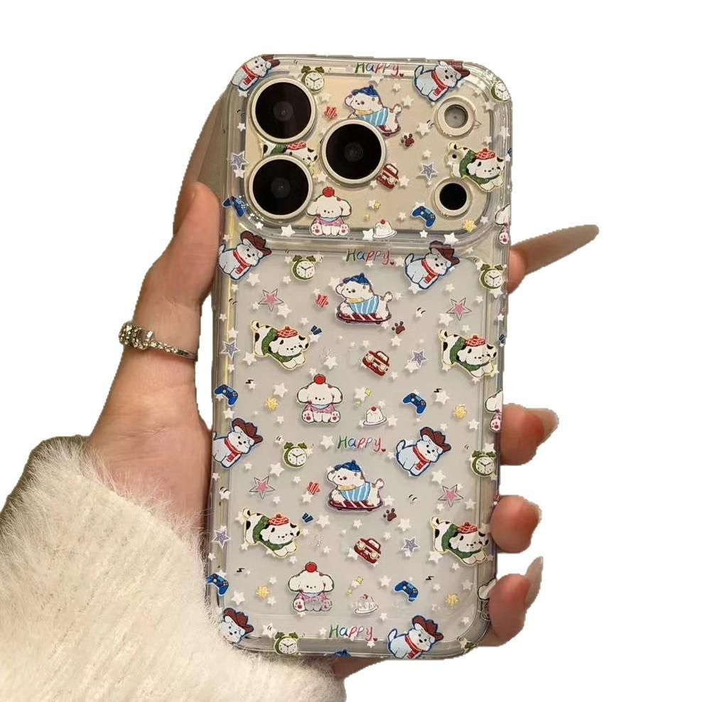 Full Screen Star Puppy for iPhone Apple 17Promax Mobile Phone Case IP16 Cute 15 Women 14 Space Case
