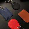 Access Card Case Leather Card Holder Keychain Key Ring Door Lock Access Tags ID Case Keychain Access Card Bag
