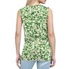 Women's Print Tank Top Button-down V-neck T-shirt Sleeveless Loose Fashion Top