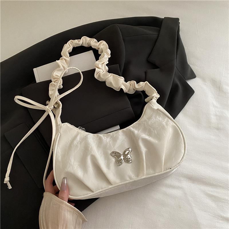 Winter New Butterfly Decorative Armpit Bag Sweet and Fresh Commuter Fashion Shoulder Handbag