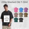 Personalized Custom-made Old Short-sleeve T-shirt Shoulder Retro Street Loose Type