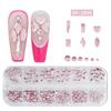 12-Grid Irregular Transparent AB Glass Diamonds for Nail Art
