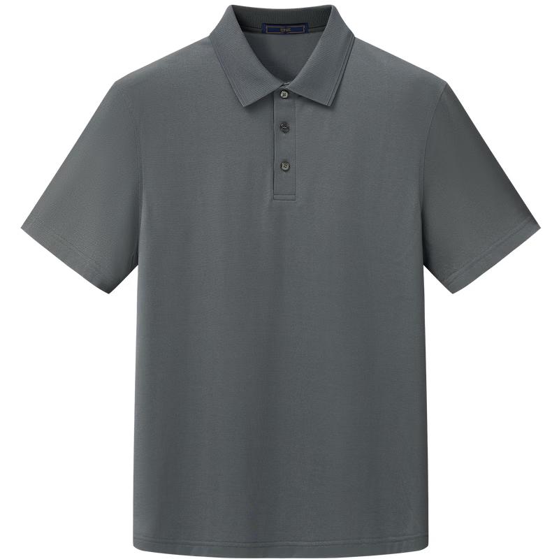 EMZ Ordos Men's Mulberry Silk Blend Polo Shirt