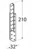 Rafter Connector Lk4 Angle 32X210X2.0 Right 10 Pcs Domax