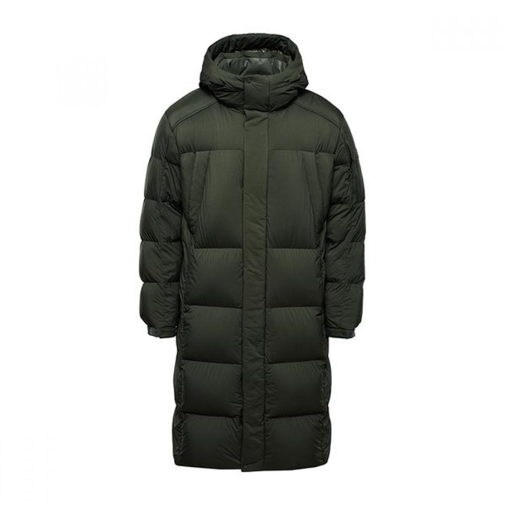 Black Yak Unisex Casual Long Bench Goose Down Jacket 1bypaw4902