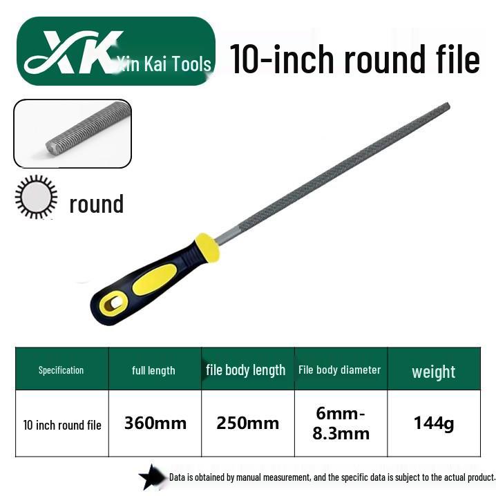 Steel Grinder File - Flat & Triangular Medium-Tooth Wear-Resistant Metal File