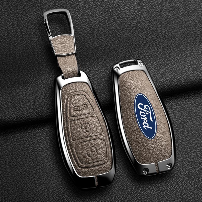 Nouvel alliage 3 boutons Nouvelle coque de clé de voiture Coque Porte-clés Pour Ford Fiesta Focus Mondeo Kuga Escape C-Max /Grand C-Max Ecosport C-Max