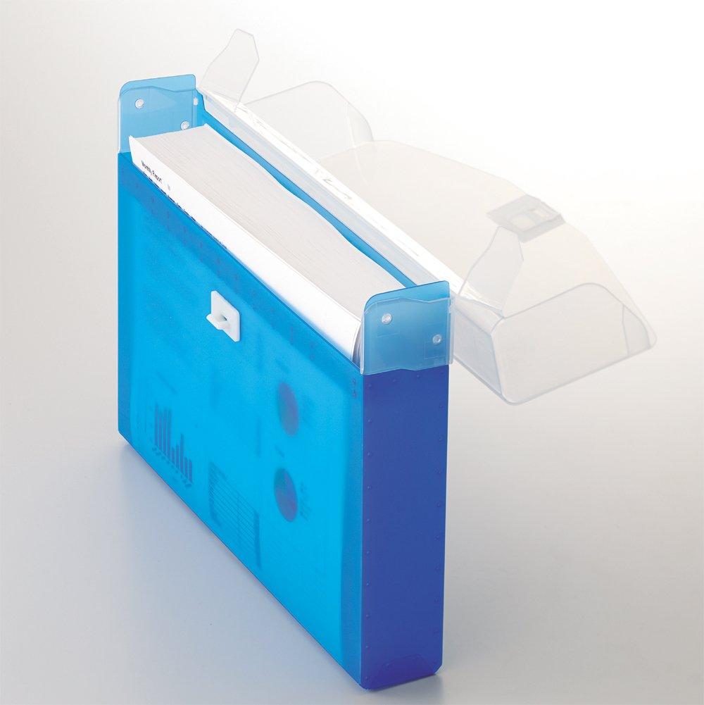 LIHIT LAB Congress Bag File Case A4 Blue A5007-8