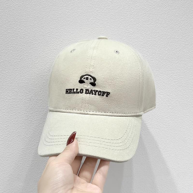 Big head circumference hat women's deepened widened brim showing face small baseball cap spring and summer versatile sunshade cap men's