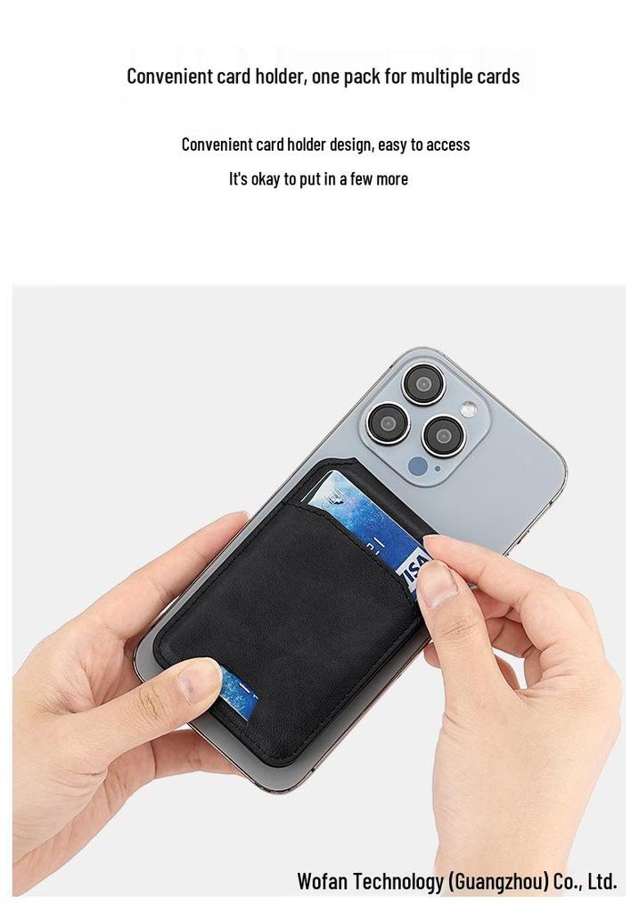 Ultra-Thin Magnetic Card Holder for iPhone 14/15/16 Pro Max with Stand