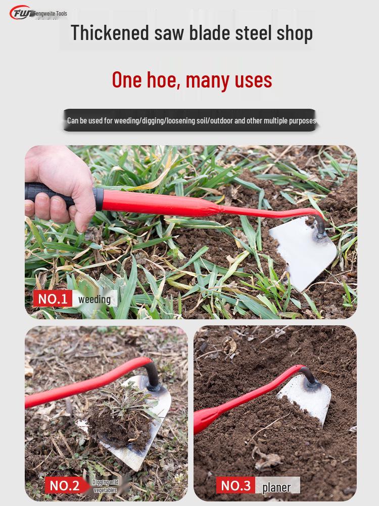 Fengweite Manganese Steel Weeding and Planting Hoe - Compact Garden Tool for Digging and Soil Aeration