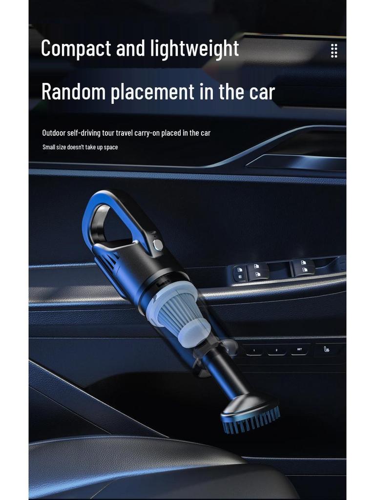 Wireless Rechargeable Car Vacuum Cleaner with Powerful Suction and Water Absorption
