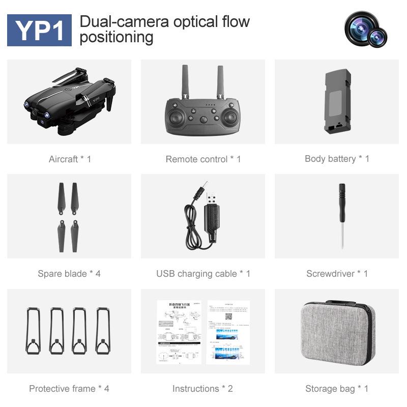 YP1 Drone HD: Dual Camera, Optical Flow Obstacle Avoidance, Remote Control Aircraft Toy for Kids