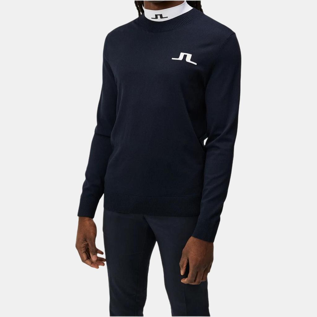 J.Lindeberg Logo Pullover Crew Neck Long Sleeve Sweater Men sweater GMKW08963-6855
