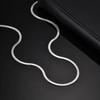 Vnox Width 3mm Flat Snake Silver Color Necklace for Men, Stainless Steel Vintage Blade Chain Collar, Hiphop Casual Jewelry Gifts