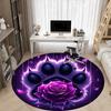 1pc Paw Rose Print Chair Carpet for Office  Machine Washable Rug for Office,  Good Gift for Family or Friends yy251225237