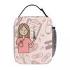 Ballerina Cappuccino Meal Tote Aesthetic Lunch Box For Child Picnic Compact Cooler Bag Graphic Thermal Lunch Bags