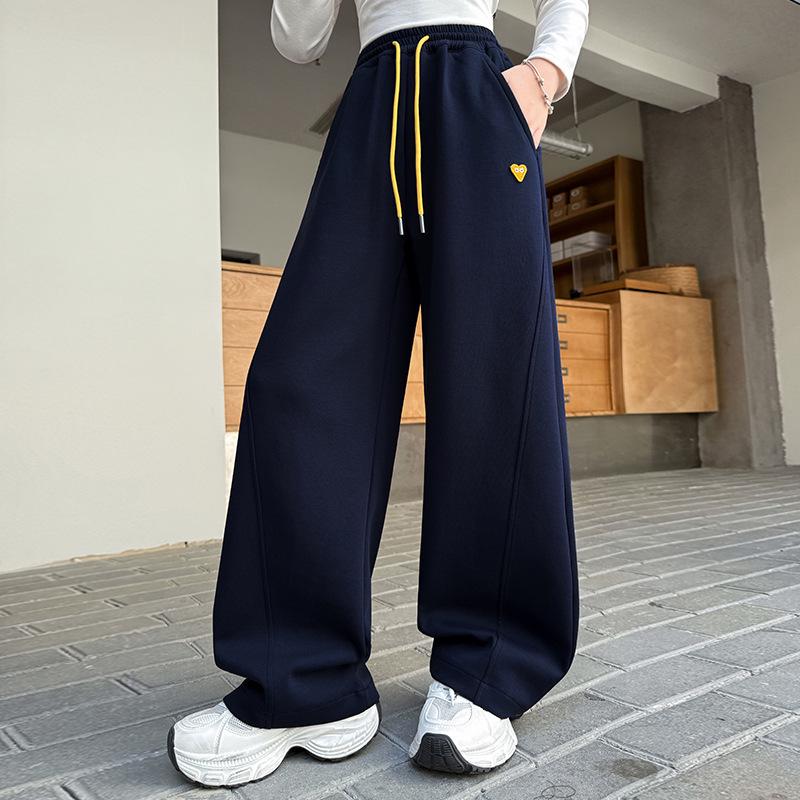 2025 Spring/Autumn Girls' Sports Sweatpants for Middle School Students - Casual Scimitar Pants