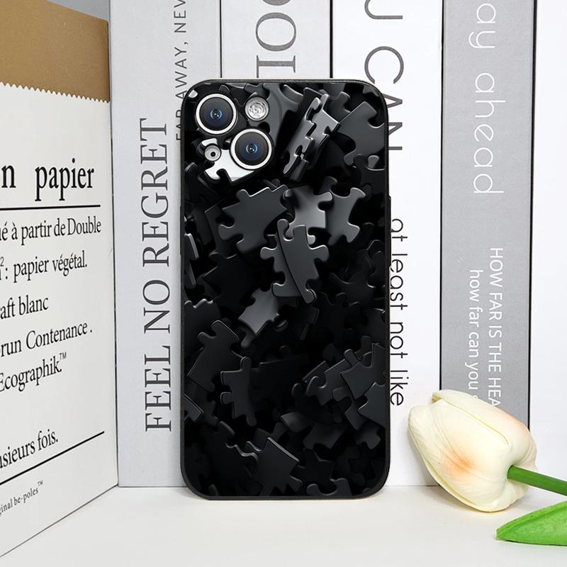 Stylish Artistic Puzzle Pattern Phone Case for iPhone 17 16 12 11 14 Plus 13 15 Pro Max Mini X XS Max XR Shockproof Soft Covers