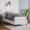 Exclusive House - Bed Slat Base with Mattress White 80x200 Cm Faux Leather