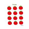 Kawaii Strawberry Tomato 3D Relief Sticker Scrapbook Journal Decoration DIY Epoxy Resin Jelly Stickers for Phone Cases Tablet