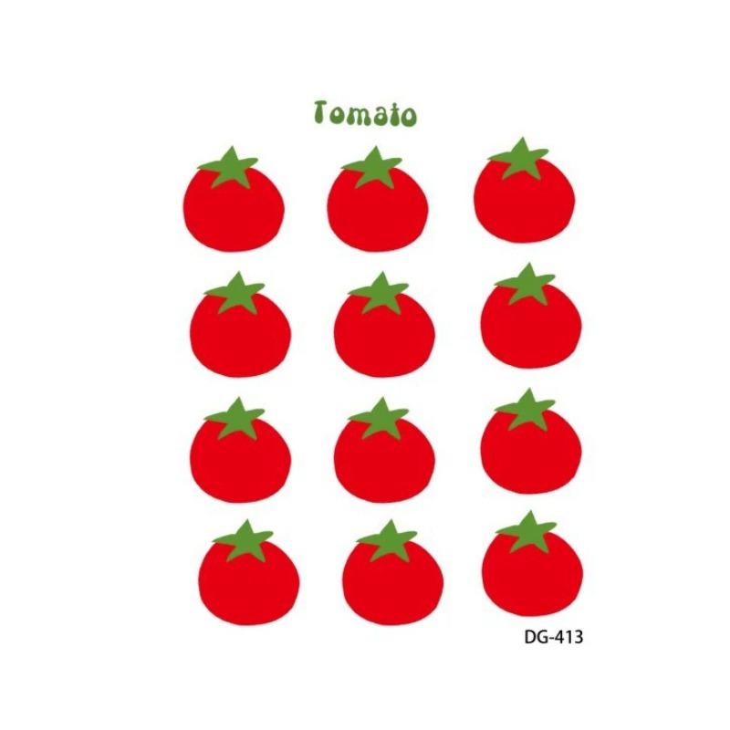Kawaii Strawberry Tomato 3D Relief Sticker Scrapbook Journal Decoration DIY Epoxy Resin Jelly Stickers for Phone Cases Tablet