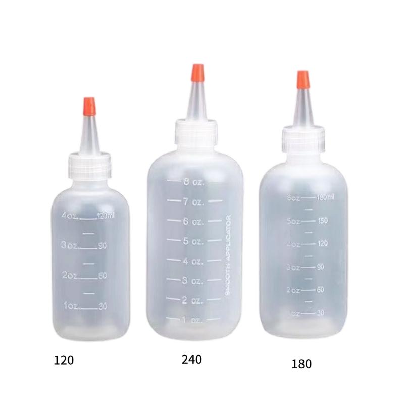 Portable Travel Liquid Dispenser Bottles Refillable Leakproof Squeeze Bottle Applicator Bottle with Tip Empty Container