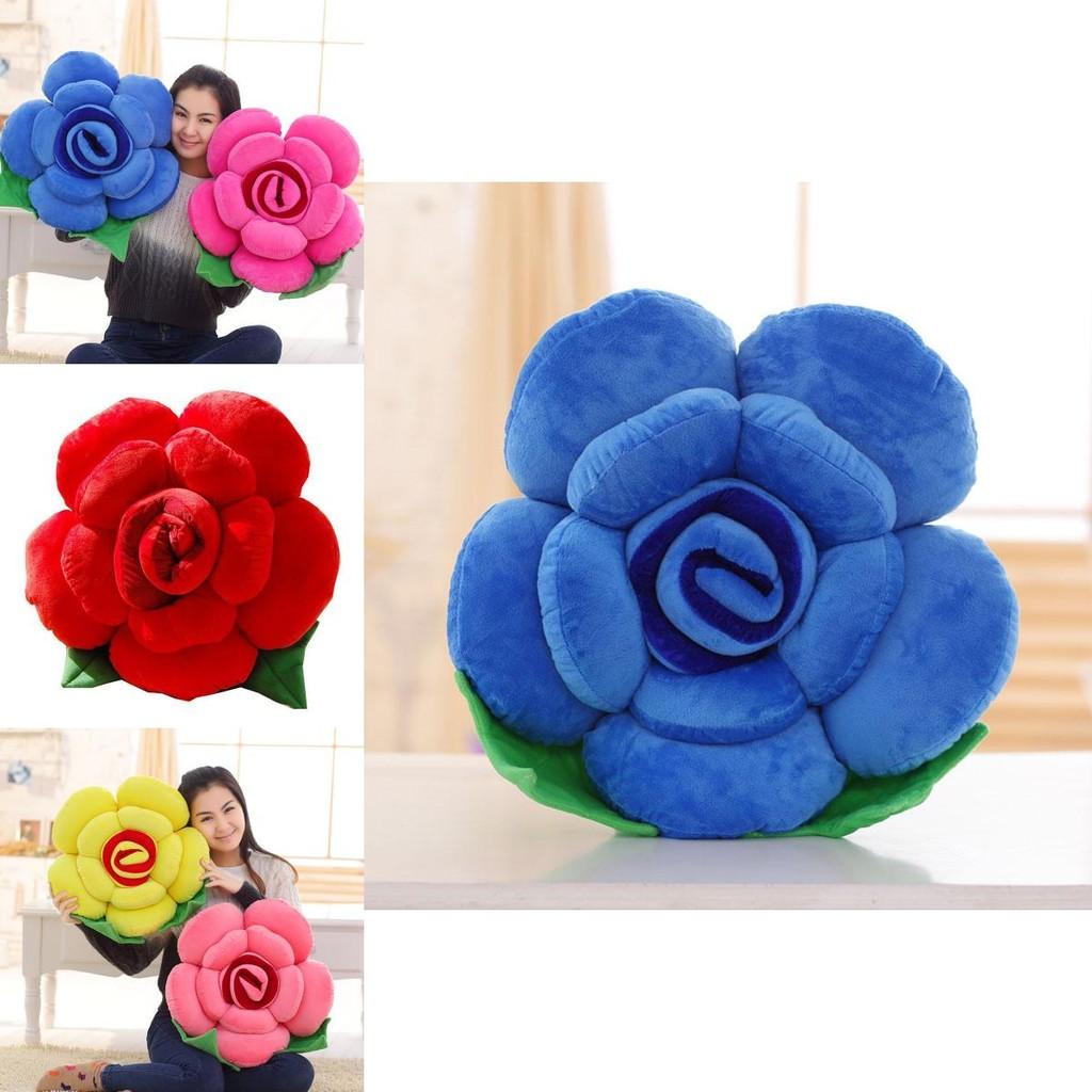 Elegant Romantic Flower Shape Cushion With Bright Colors And Soft Plush Material