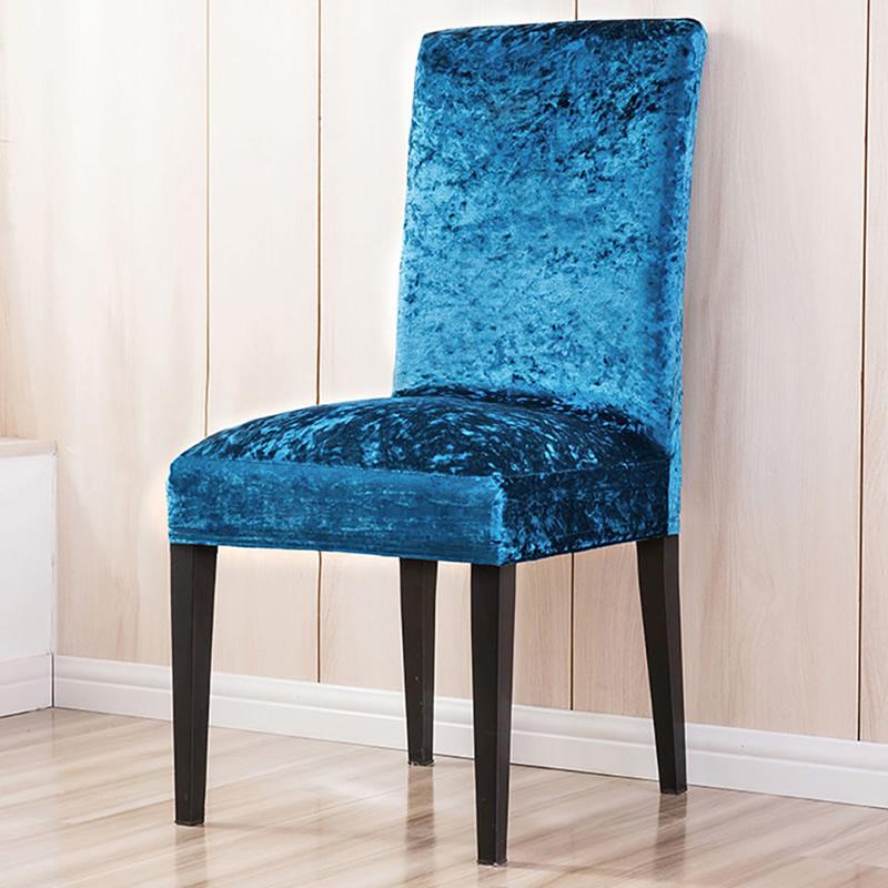 Kadife Parlak Kumaş Ucuz Sandalye Yemek Odası için Evrensel Boyutu Streç Sandalye Kapakları Koltuk Kılıfı Slipcovers Kapakları