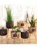 Mit abnehmbaren Beinen Pflanzenständer Korb Garten Heimdeko Nordisches Blumenregal Imitation Rattan Blumentopf Geflochtener Blumenkorb