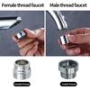 Water Faucet Coupler 1/2 To M16 M18 M20 M22 M24 M28 Thread Connector Conversion Repair Tap Adapter For Bubbler Kitchen Bathroom