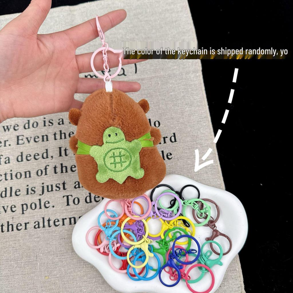 Capybara Plush Toy Keychain – Cute Stuffed Animal Backpack Clip