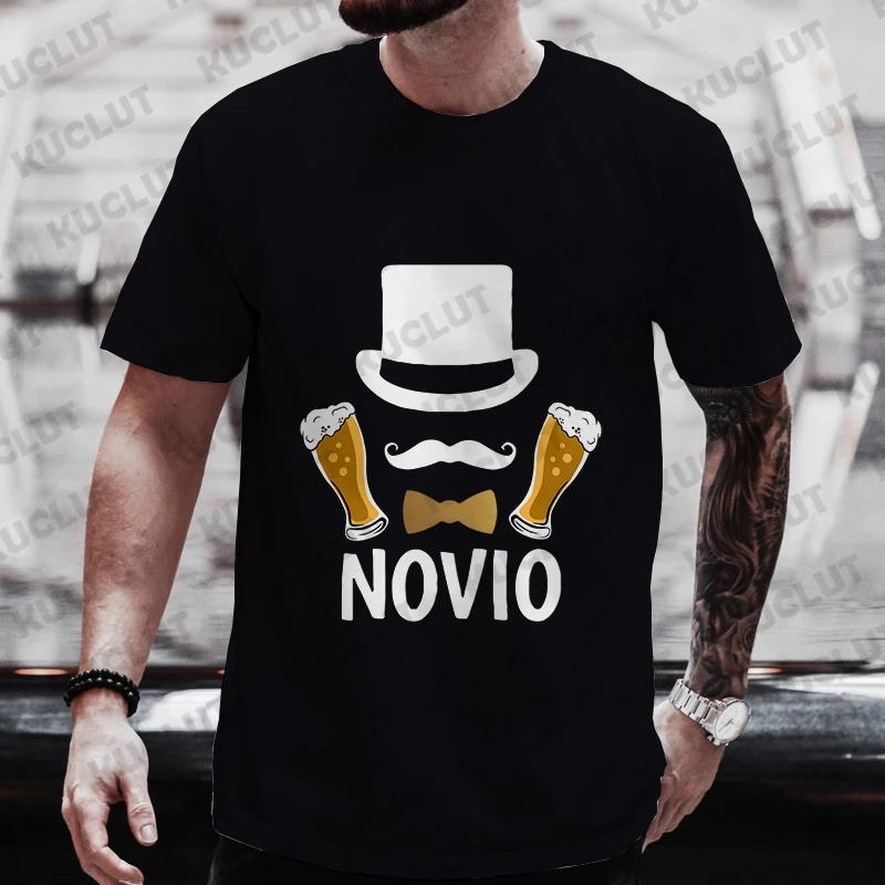 

Golden Beer Graphic Y2k Tops Spanish Boyfriend Single Farewell Bachelor Party T-shirts Evg Future Team Groom Man Wedding Tees S