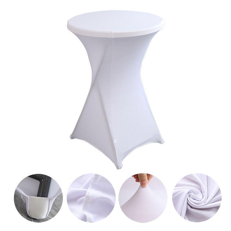 Cross-Border Stretch Cocktail Table Cloth - Hotel Banquet Solid Color Round Cover