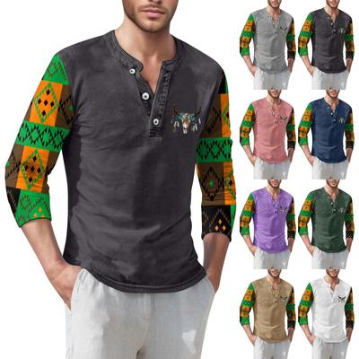 Men'S T-Shirt Street Casual Fashion Long Sleeved Top