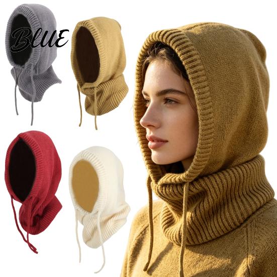 Full Coverage Headgear for Outdoor Sports Winter Balaclava Hat Men And Women Windproof Fashionable Knit Hood Autumn Knitted Hooded Neckerchief,