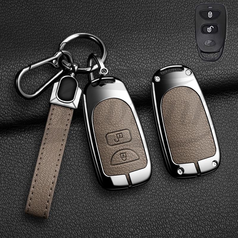 Car Accessories Key Case Cover Holder For Hyundai Kia Tucson Sonata Santa Fe Carens 2/3Buttons Remote Key Protective