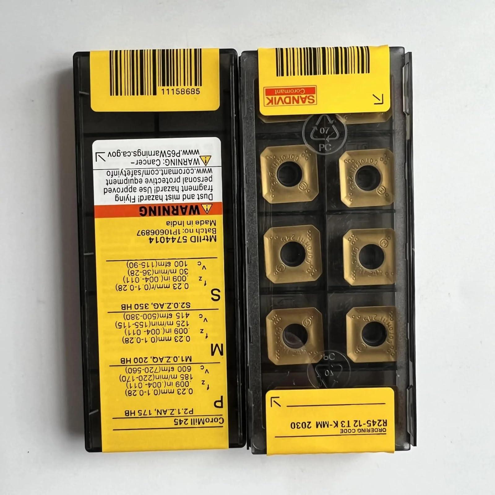 

Original Sandvik / R245-12T3K-MM 2030 / CNC lathe carbide blade 10 PCS