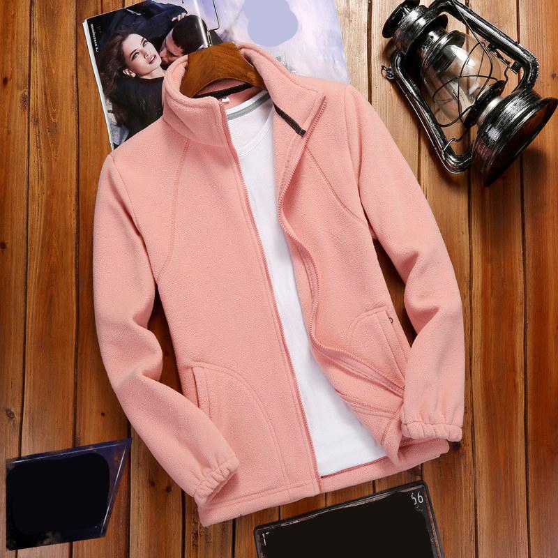 Autumn Winter Women Fleece Zip Up Sweatshirts Long Sleeve Warm Polar Fleece Coat