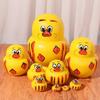 Yellow Duck Nesting Dolls Wooden Stacking Dolls Ornament Matryoshka Doll Toys  Decor Crafts