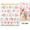 1 Sheet Spring Pink Flower Adhesive Nail Sticker Cherry Blossom Peach Blossom Nail Decal Nail Art Decoration