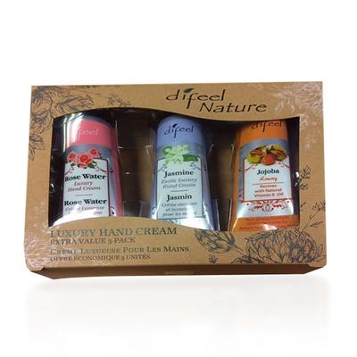 Difeel Happy Set 3 Natural Hand Cream Luxury 3 Piece Set New York Imported [Regular Product]