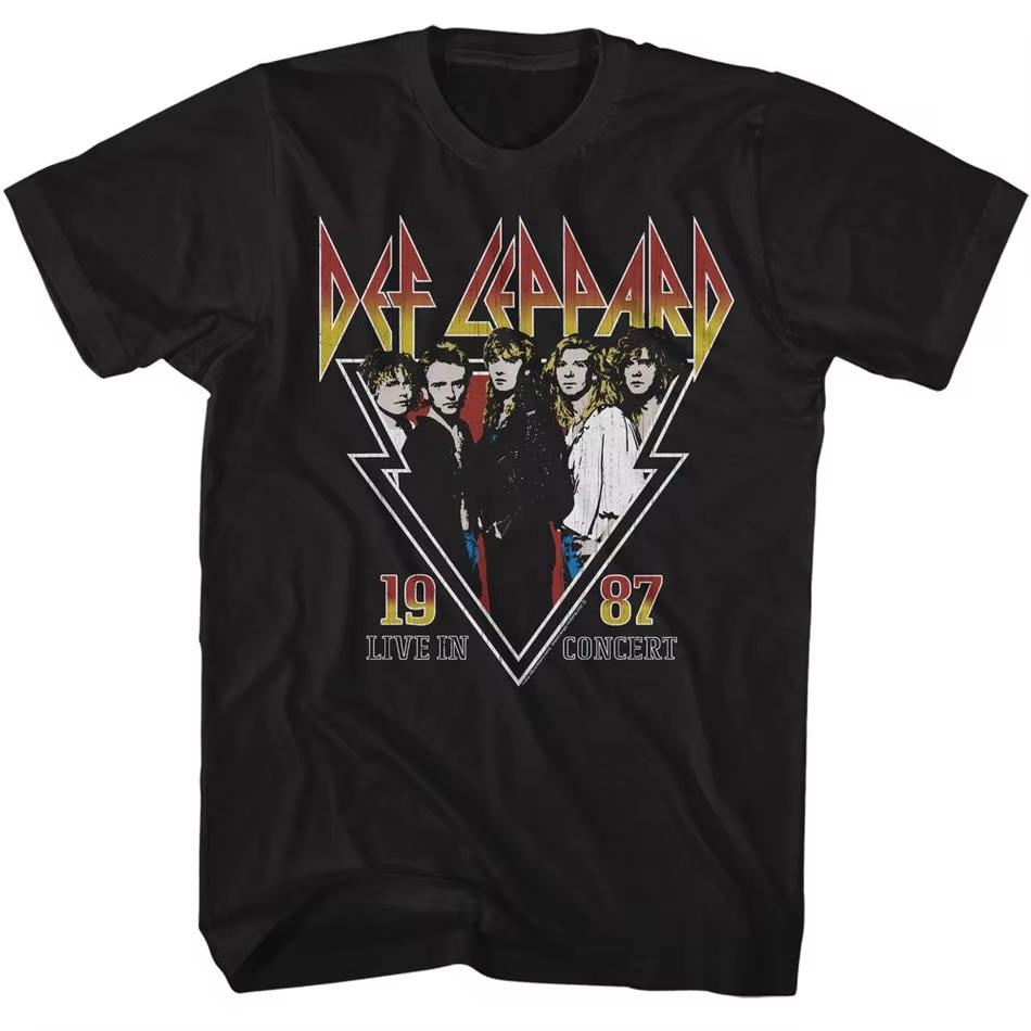 2026 Hard Rock Band Def Leppard Grafica Stampa Poster Classico Magliette Uomo Donna Moda Accessori Magliette Casual Top Oversize