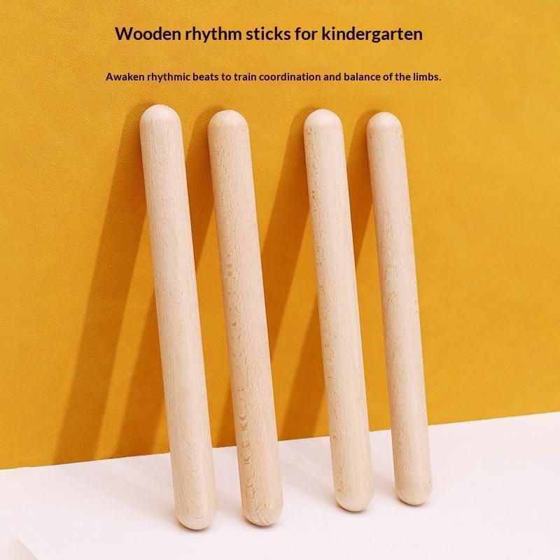 Classic Rhythm Sticks Wooden Drum Sticks Percussion Instrument Children Musical Toy Rhythm Learning